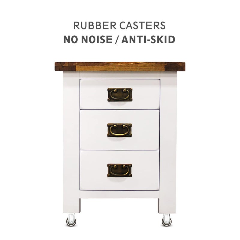 ANDUTEES 1" Small Casters Set of 4, Non Swivel Low Profile Wheels for Furniture, No Noise Mini Rubber Casters, for Small Furniture, Worktables. - Image 5